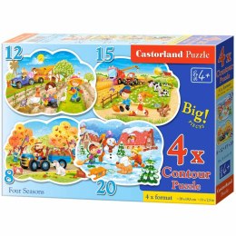 Puzzle 4w1 układanka Cztery Pory Roku 4+ CASTORLAND