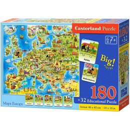 Puzzle edukacyjne układanka Mapa Europy 212 elementów 7+ CASTORLAND