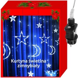 Kurtyna świetlna 138LED - zimny biały 31V KŚ11330