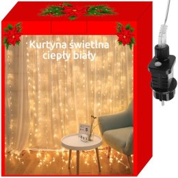 Kurtyna świetlna 300LED - ciepły biały 31V KŚ11332