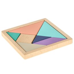 Tangram puzzle drewniane układanka klocki 11,5cm x 11,5cm