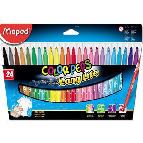 FLAMASTRY MAPED COLORPEPS 24 KOLORY, ŻÓŁTY