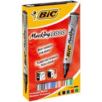 MARKERY PERMANENTNE BIC 2000 4 KOLORY