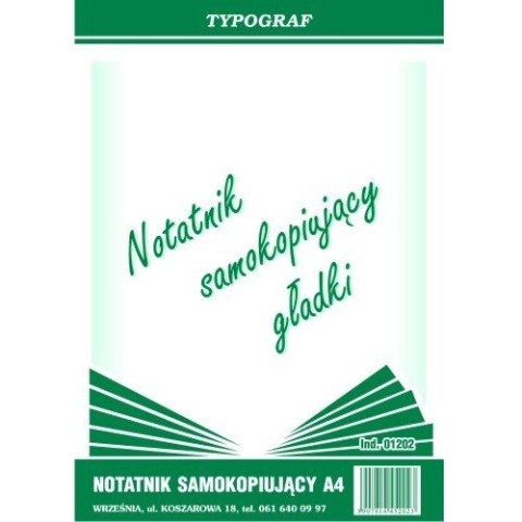 NOTATNIK SAMOKOPIUJĄCY A4 GŁADKI