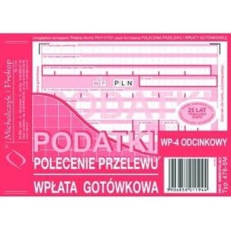 PODATKI - PRZELEW/WPŁATA 4-ODCINKI A6 (O+3K) MICHALCZYK I PROKOP