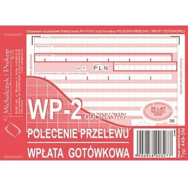 POLECENIE PRZELEWU A6 2-ODCINKI MIĘKKIE (O+1K) MICHALCZYK I PROKOP