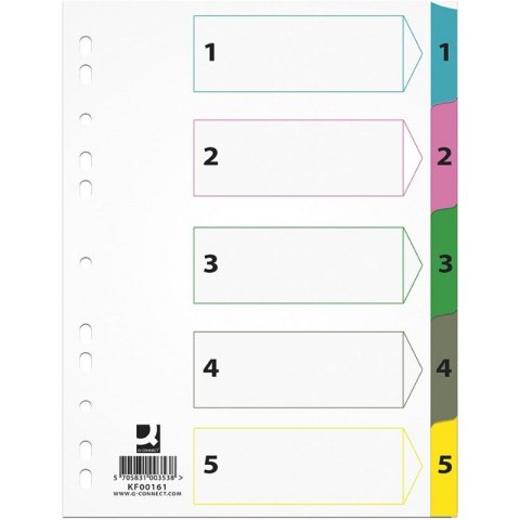 PRZEKŁADKI A4 1-5 MYLAR MIX KOLORÓW Q-CONNECT