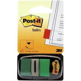 ZAKŁADKI POST-IT 25 X 43 MM 680-3 ZIELONE 50 KARTEK