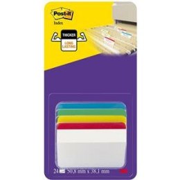 ZAKŁADKI POST-IT 50.8 X 38 MM 686-A1 - WYGIĘTE DO SZUFLAD 4 KOLORY PO 6 SZT