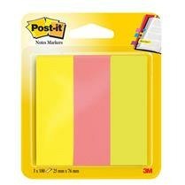 ZNACZNIKI SAMOPRZYLEPNE POST-IT NEONOWE 100 KART 3 BLOCZKI 680-8 26 X 76 MM