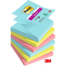 Karteczki Post-it Super Sticky Z-Notes 76x76mm (R330-6SS-COS) 3 kolory (6x90)