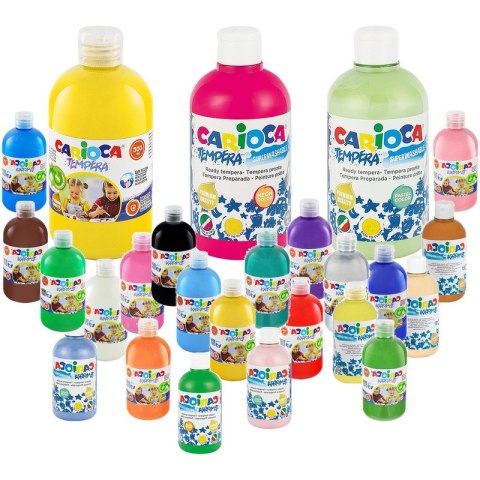 Farba tempera Carioca 500ml różowa, RÓŻOWY