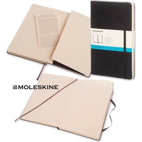 Notatnik Moleskine Classic L (13x21cm) kropki czarny