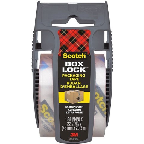 Taśma pakowa Scotch Box Lock 48mm/20.3m (+ podajnik) transparentna