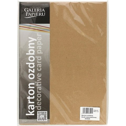 Karton ozdobny Galeria Papieru A4/230g Kraft ciemnobeżowy (20)