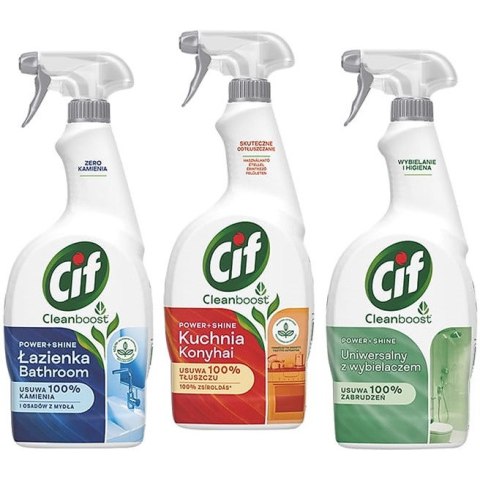 Spray Cif Cleanboost 750ml Uniwersalny z wybielaczem