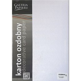 Karton ozdobny Galeria Papieru A4/220g Len biały (