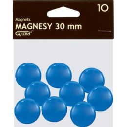 Magnesy do tablic Grand śr.30mm niebieskie (10), NIEBIESKI