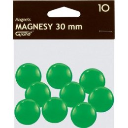 Magnesy do tablic Grand śr.30mm zielone (10), ZIELONY