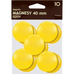 Magnesy do tablic Grand śr.40mm żółte (10), ŻÓŁTY